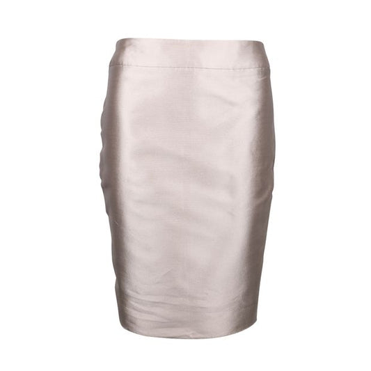 Armani Light Metallic Grey/ Silver Classic Pencil Skirt