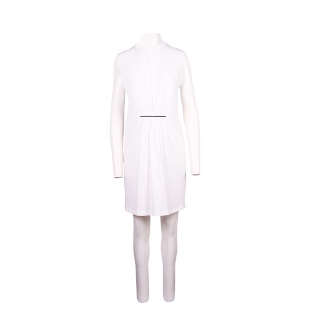 CHRISTOPHER KANE White Sleeveless Dress With Cinch Waist Hardware Detail