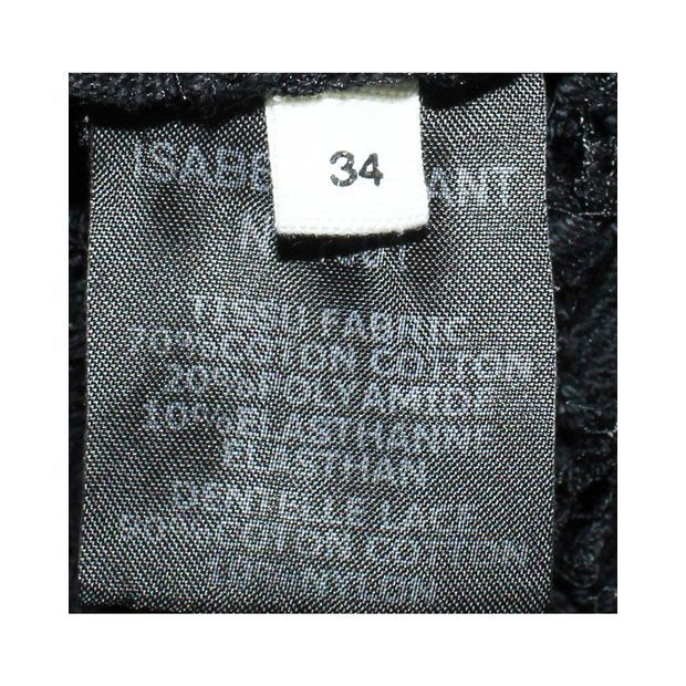 ISABEL MARANT ETOILE Black Lace Transparent Slim Fit Dress
