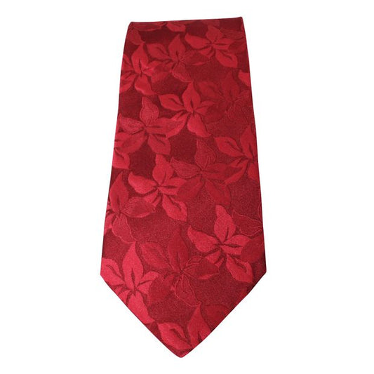 HUGO BOSS Red Print Embossed Tie