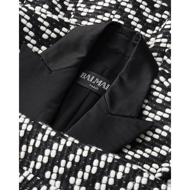 Balmain Structured Notch-Lapel Tweed Blazer