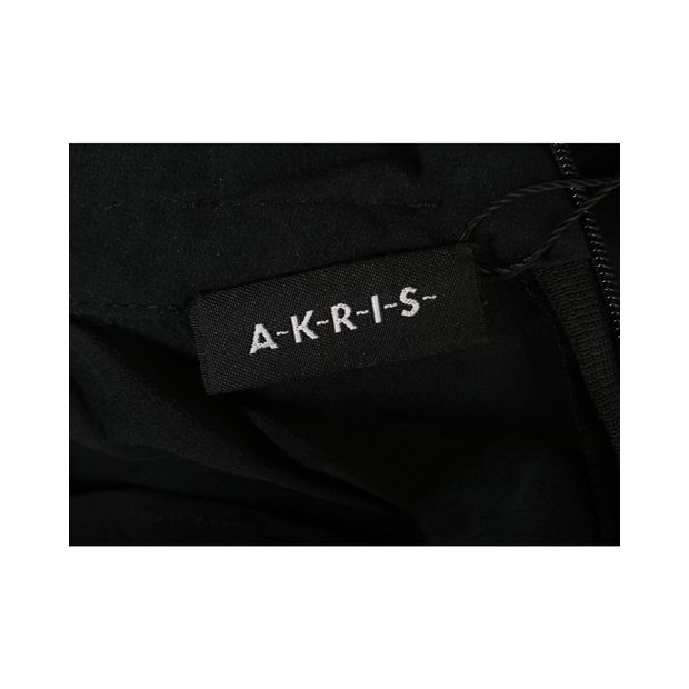 Akris Black Semi-Transparent Blouse With Decorative Neckline
