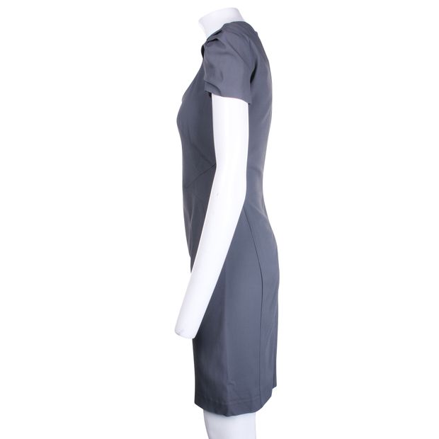 ZAC POSEN Slate Grey Knee Length Dress