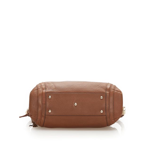 Gucci Brown Calf Leather Bella Shoulder Bag Italy