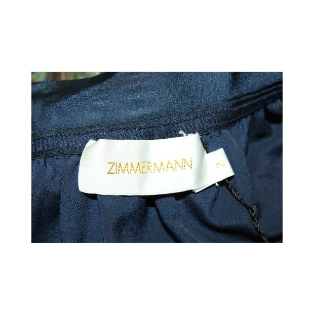 Zimmermann Blue Paisley Silk Maxi Skirt