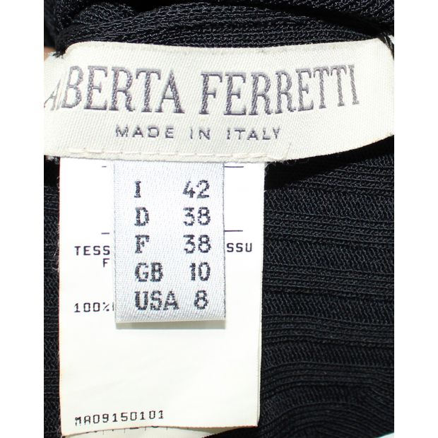ALBERTA FERRETTI Long Sleeves Black Top