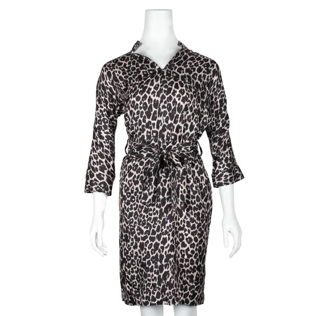 PAULE KA Cheetah Print Mini Dress