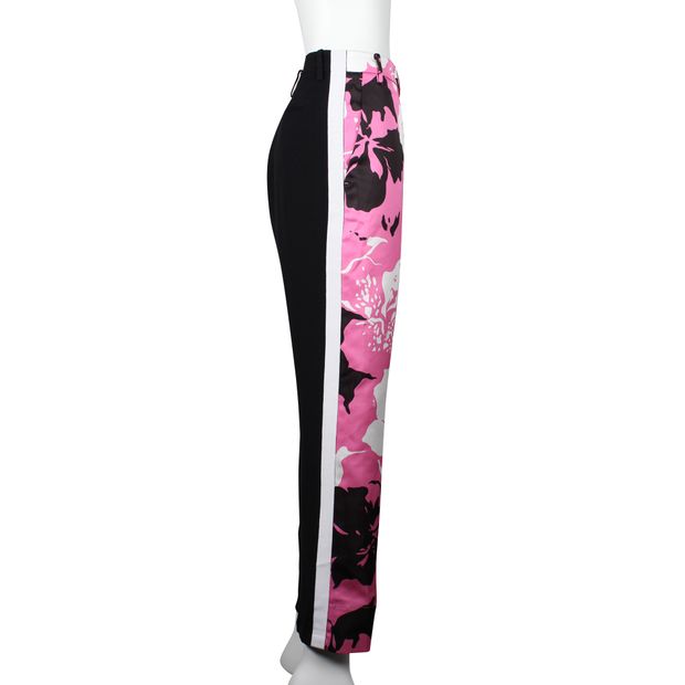 N.21 Pink and White Silk Front Panel Trouser
