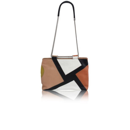 CONTEMPORARY DESIGNER Color Block Shoulder Bag