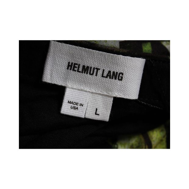 Helmut Lang Green Maxi Skirt With High Split