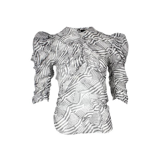 Isabel Marant Emsley Printed Blouse in White Cotton