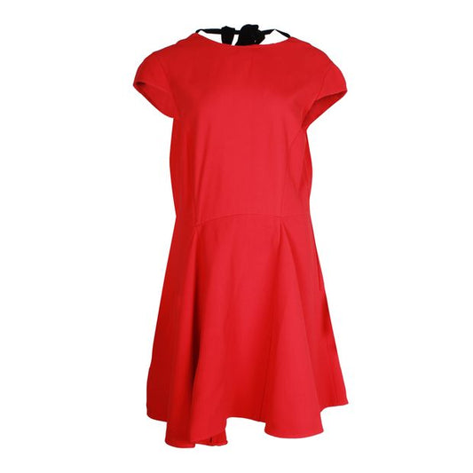 Miu Miu Open-Back Mini Dress in Red Acetate