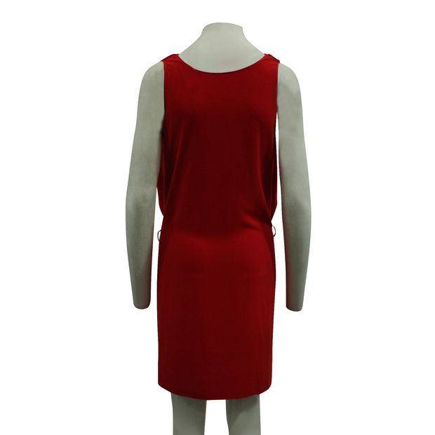 Moschino Cheap And Chic Bright Red Mini Dress With Elastic Waistband