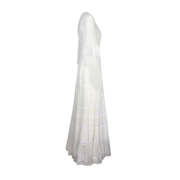 SS20 Runway White Lace Maxi Dress