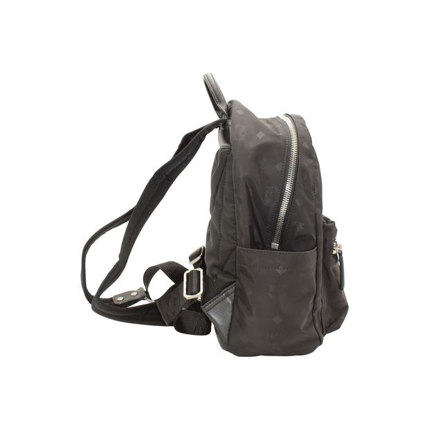 MCM Small Stark Backpack in Black Nylon