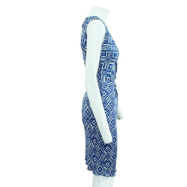 Dior Vintage Blue Print Dress