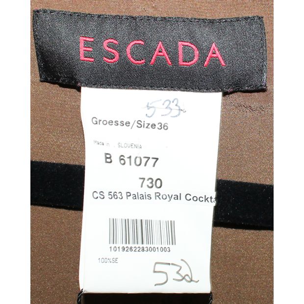 Escada Brown/Gold Silk Blazer
