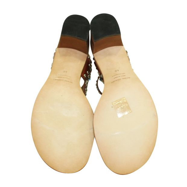 Isabel Marant Brown Studded Elvis Sandals