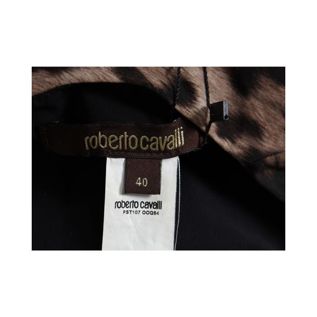 Roberto Cavalli Ocelot-Print Sleeveless Midi Dress