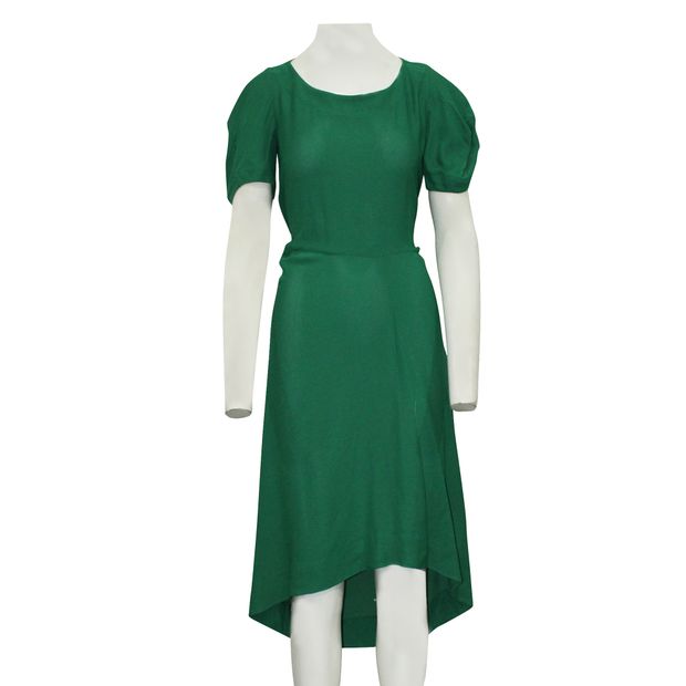 Vivienne Westwood Anglomania Green Asymmetric Dress