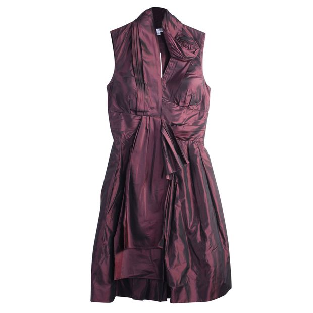 Oscar De La Renta Purple Taffeta Dress