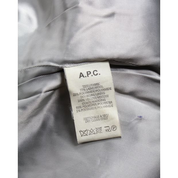 A.P.C. Tweed Long Coat in Multicolor Wool