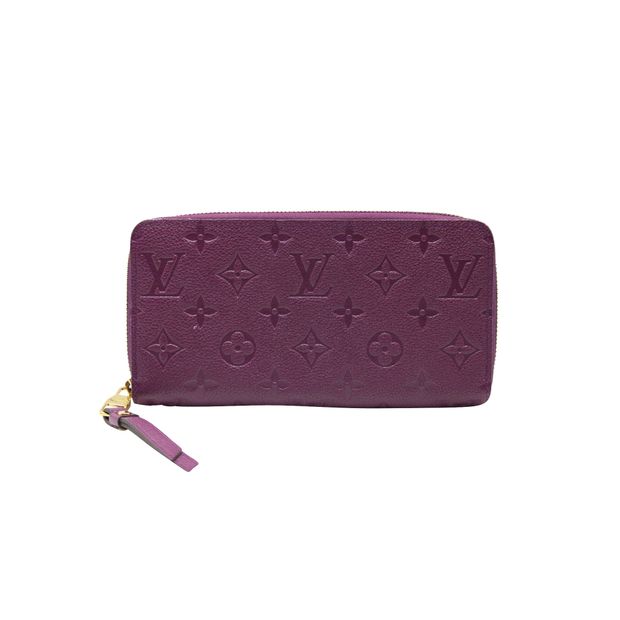 Louis Vuitton Purple Monogram Embossed Zippy Wallet