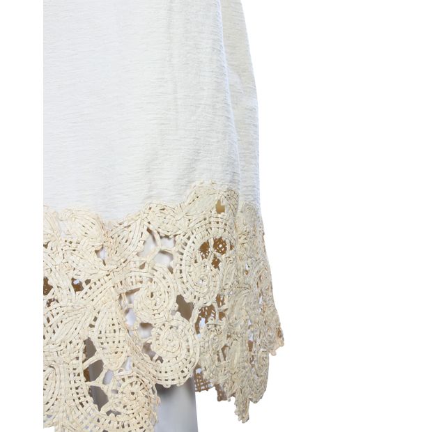 OSCAR DE LA RENTA Skirt With Straw Embellishment