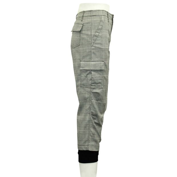 ALICE + OLIVIA Tweed Cargo Pants with Elasticated Ankles