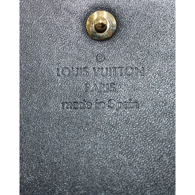 Louis Vuitton Amarante Monogram Business Card Holder in Navy Blue Patent Leather