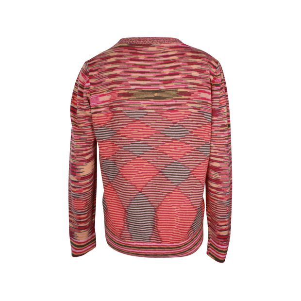Missoni V-Neck Sweater in Pink Cashmere