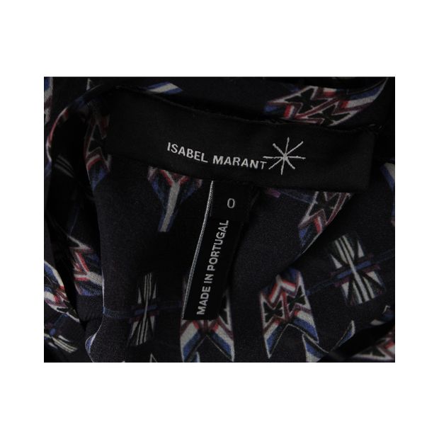 Isabel Marant Patterned Sheer Silk Top