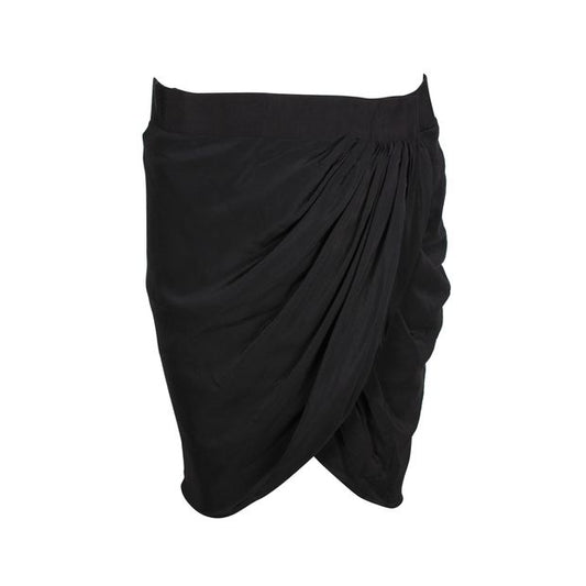 Isabel Marant Black Silk Wrap Skirt