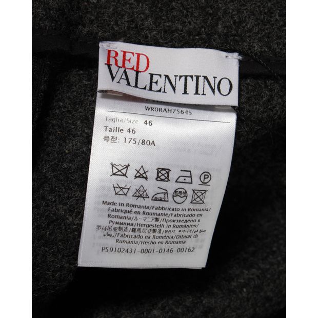 Red Valentino Mini Skirt in Grey Virgin Wool