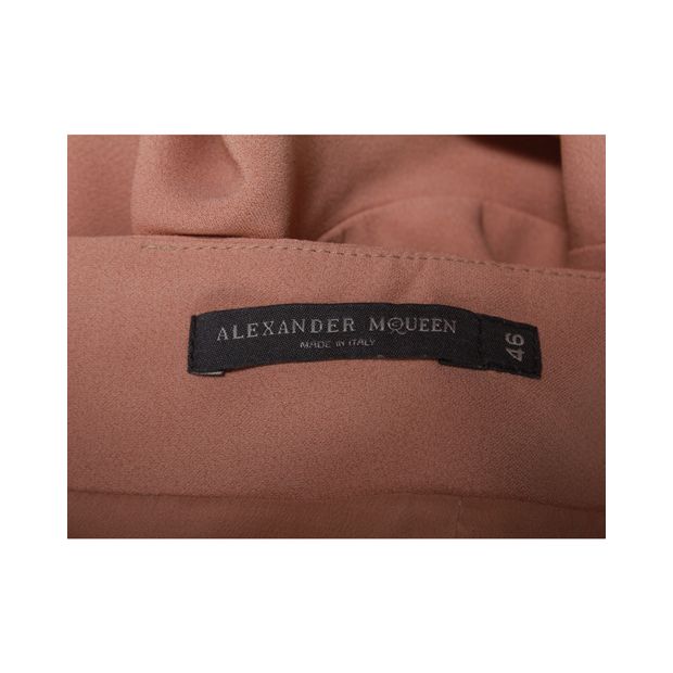 Alexander McQueen Crepe Ruffle Mini Skirt in Pastel Pink Acetate