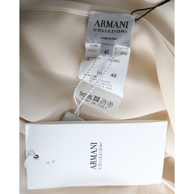 Armani Cream Asymmetrical Skirt