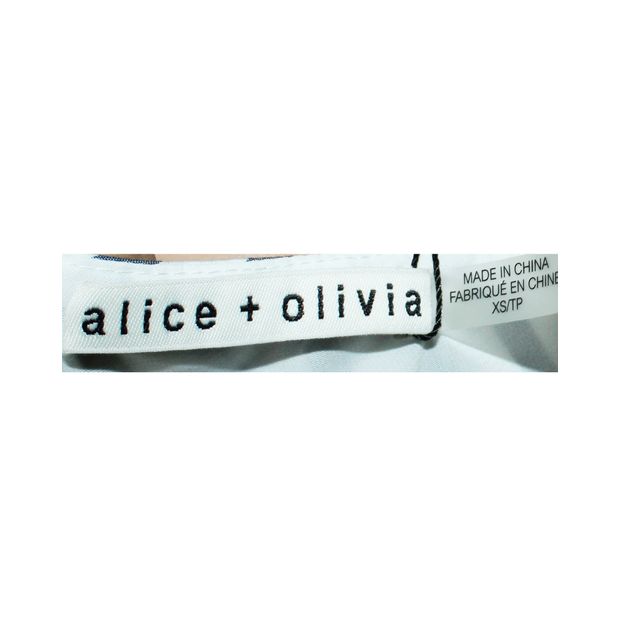 ALICE + OLIVIA One Sleeve Mini Striped Dress