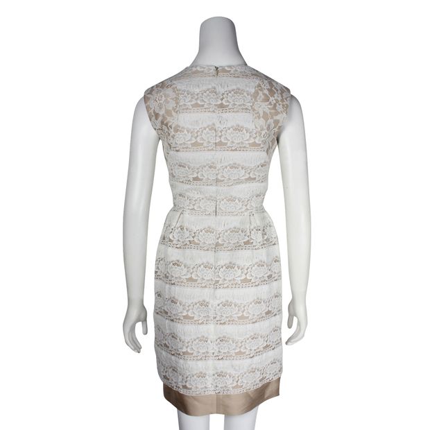 Erdem White Lace Mini Dress