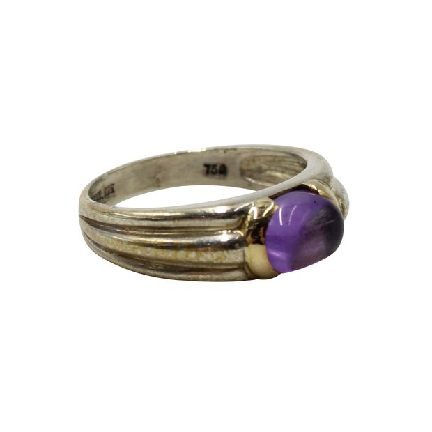 Tiffany & Co Silver, Yellow Gold Ring With Amethyst