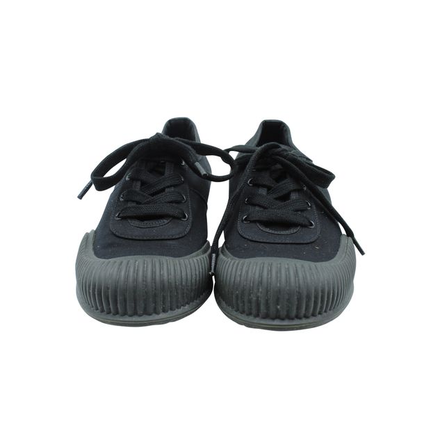 Prada Black Lace Up Sneakers