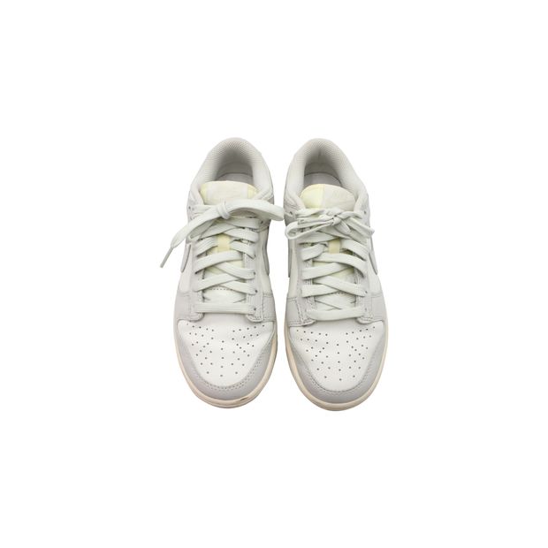 Nike Dunk Low-Top Sneakers in White Leather