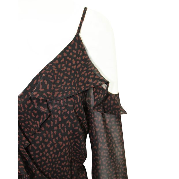 MICHAEL MICHAEL KORS Dark Brown Leopard Print Dress