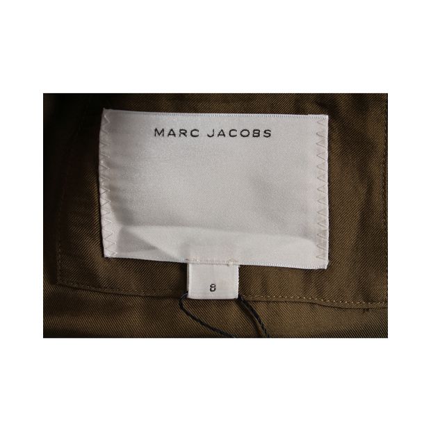 Marc Jacobs Olive Green Shift Silk Dress