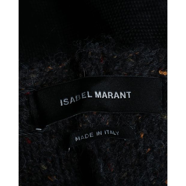 Isabel Marant Tie Back Sleeveless Top in Grey Alpaca Wool