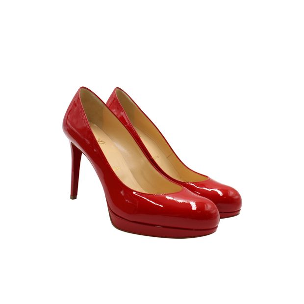 Christian Louboutin Simple Pumps 100 in Red Patent Leather