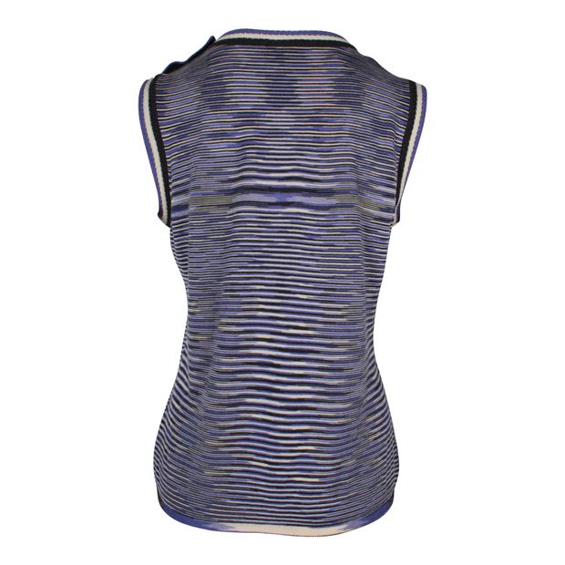 Missioni Sleeveless Knitted Top in Purple Wool