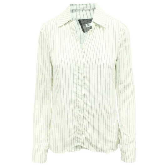 REFORMATION White Striped Shirt