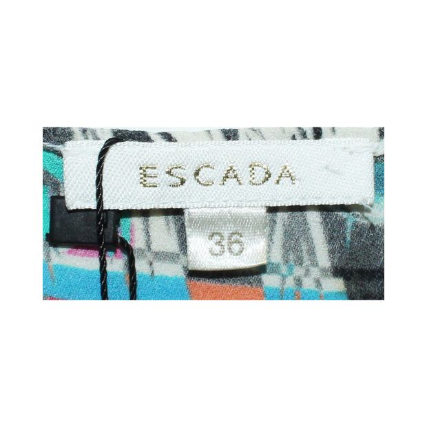 ESCADA Escada Multicolor Print Silk Blouse