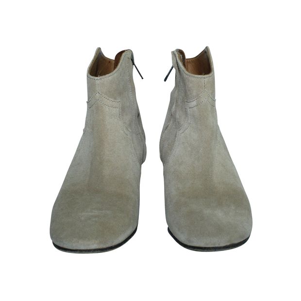 Isabel Marant Etoile Brown Suede Dicker Ankle Boots