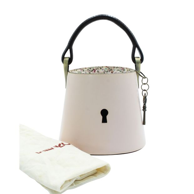 Kenzo Pastel Pink Vintage Bucket Bag With "Key Hole"